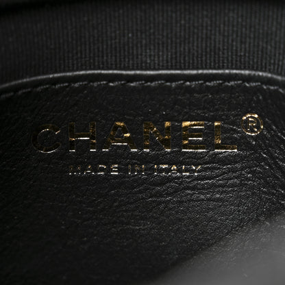 Chanel Shiny Lambskin Quilted Double Pocket Backpack Black 11 of 19