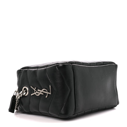 Saint Laurent Calfskin Y Quilted Monogram Small Loulou Bowling Bag Black 4 of 10