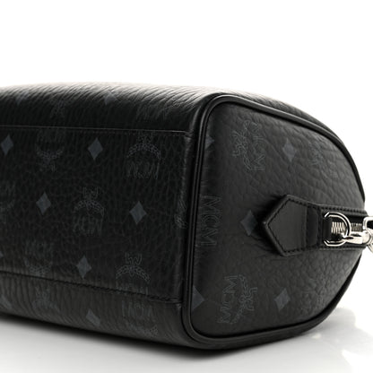 MCM Visetos Small Ella Boston Bag Black 10 of 10