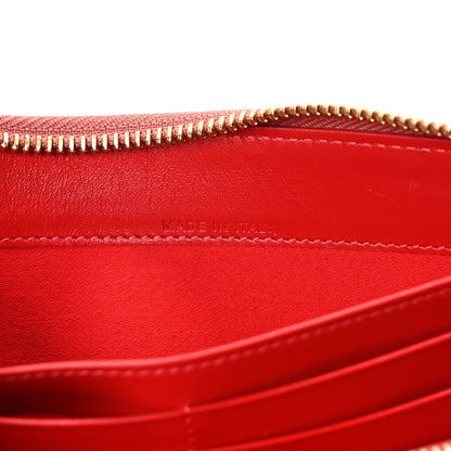 Christian Louboutin Calfskin Panettone Spiked Zip Around Wallet Pink 7 of 9