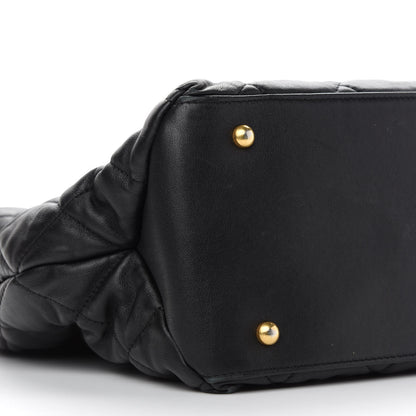Chanel Calfskin Quilted Large Soft Elegance Tote Black 11 of 12