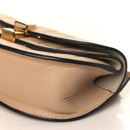 Chloe Calfskin Embossed Nano Georgia Crossbody Bag Sand 9 of 9