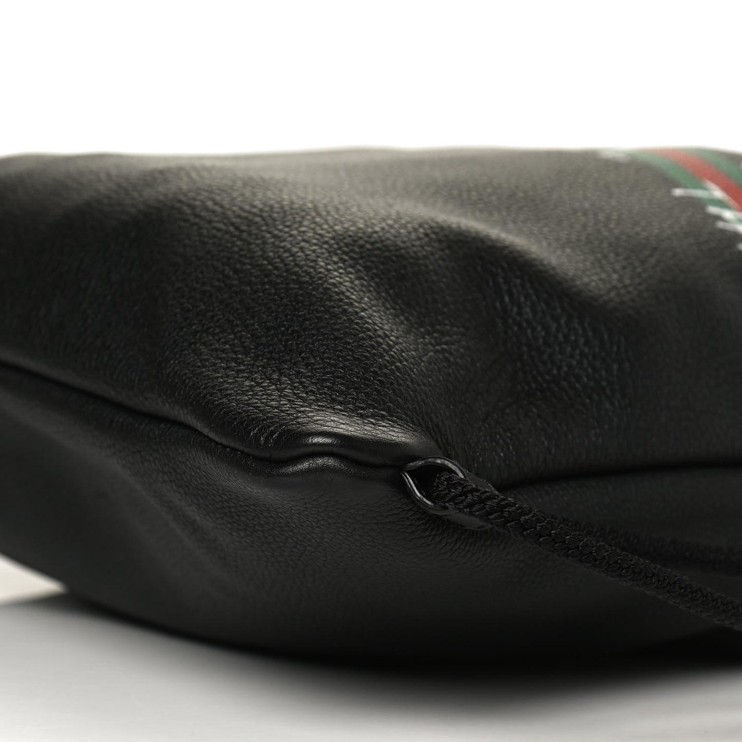 Calfskin Coco Capitan Logo Drawstring Backpack Black