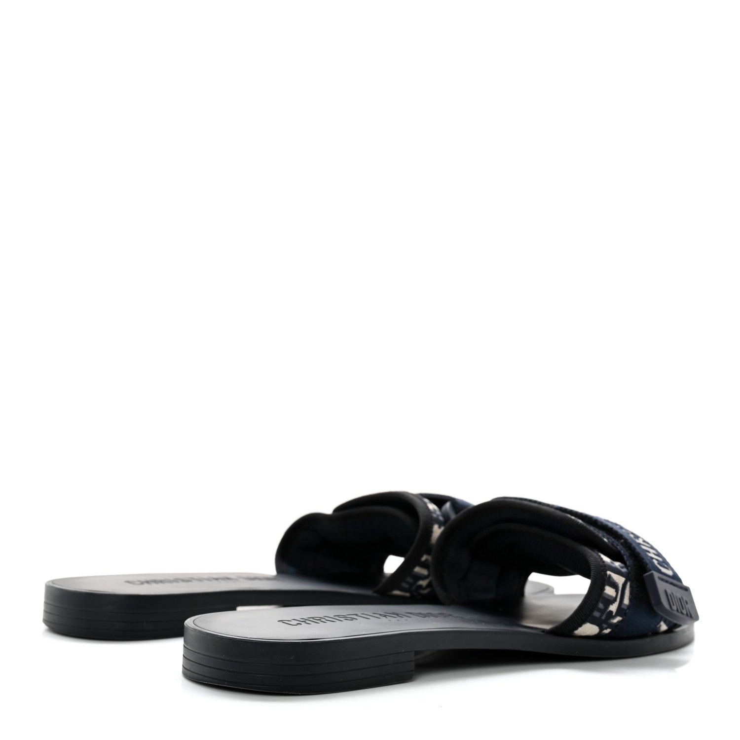 Christian Dior Nylon Oblique Dio(r)evolution Slide Sandals 36 Deep Blue 4 of 14