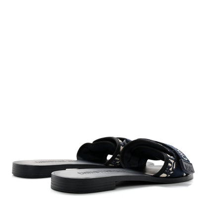 Christian Dior Nylon Oblique Dio(r)evolution Slide Sandals 36 Deep Blue 4 of 14
