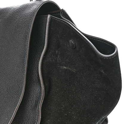 Celine Drummed Calfskin Suede Large Trapeze Black 12 of 12