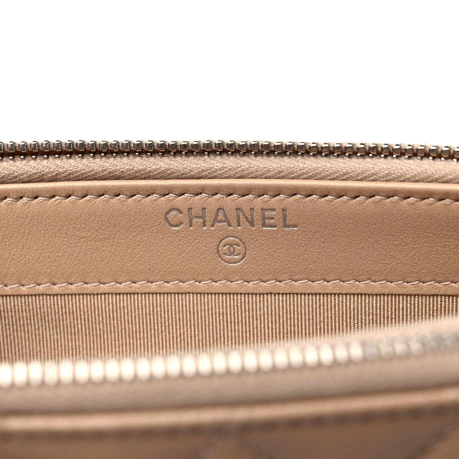 Chanel Caviar Quilted Small Clutch With Chain Beige 8 of 14