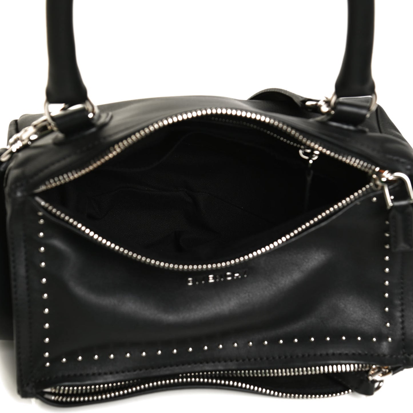 Calfskin Studded Small Pandora Black