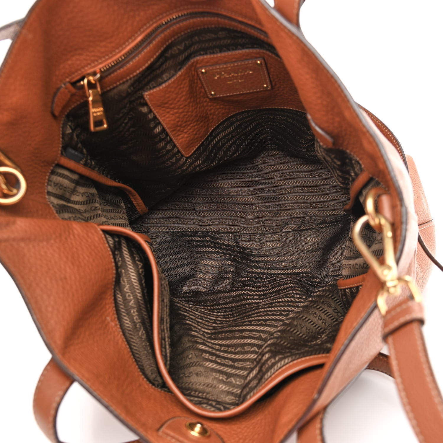 Prada Vitello Daino Tote Cannella 4 of 16