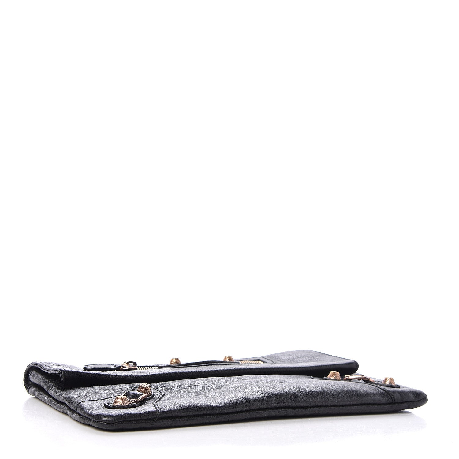 Balenciaga Agneau Giant 12 Rose Gold Hardware Envelope Clutch Black 4 of 12