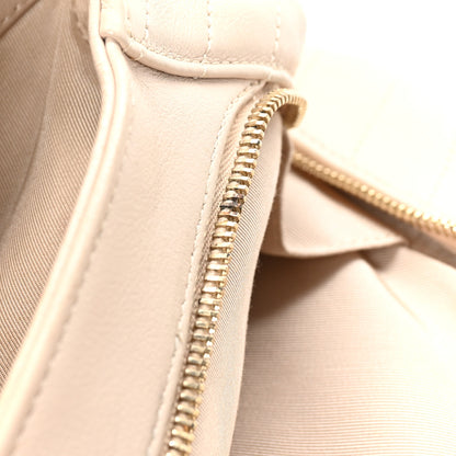 Chanel Calfskin Elaphe Stitched Large Chevron Chic Shopping Bag Beige 13 of 21