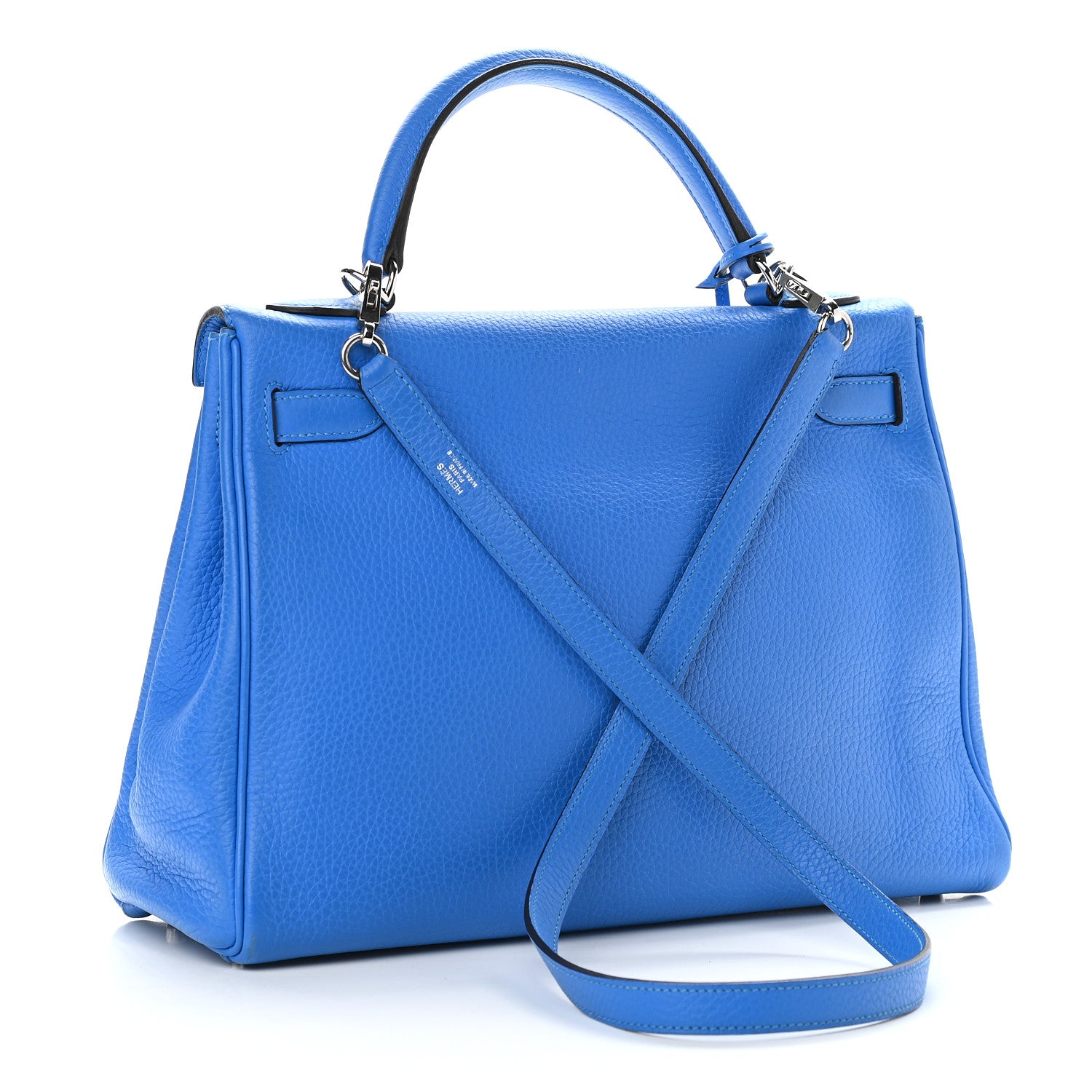 Hermes Taurillon Clemence Kelly Retourne 32 Bleu Hydra 3 of 14
