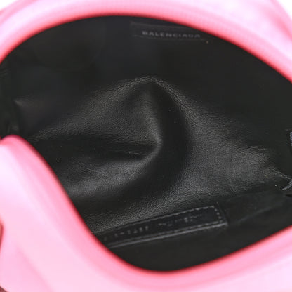Balenciaga Recycled Sport Nylon Logo Embroidered Messenger Bag Pink White 5 of 10