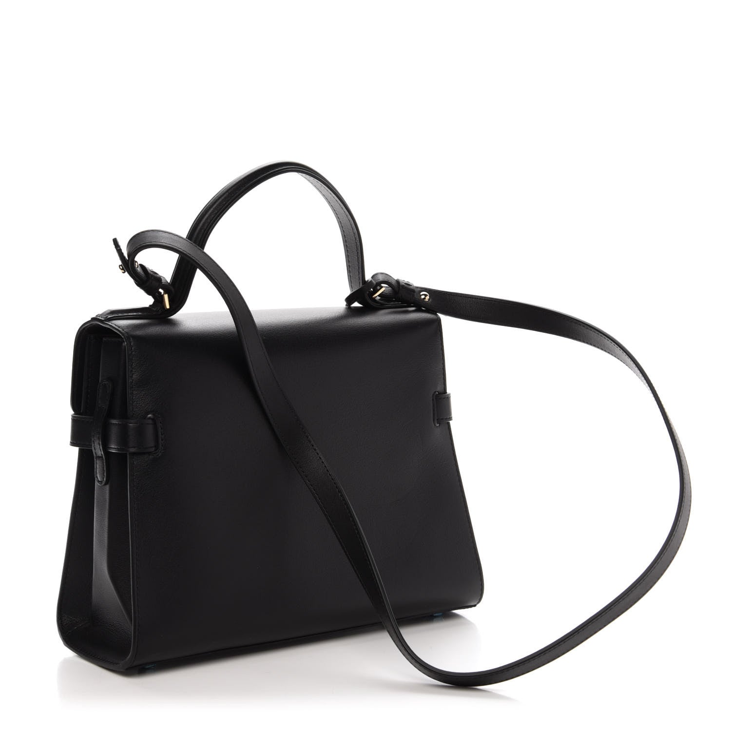 Delvaux Calfskin MM Tempete Satchel Black 5 of 13