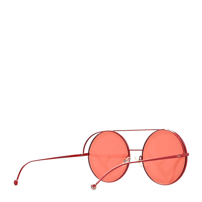 Fendi Metal Run Away Round Frame Sunglasses FF 0285/2 Red 5 of 7