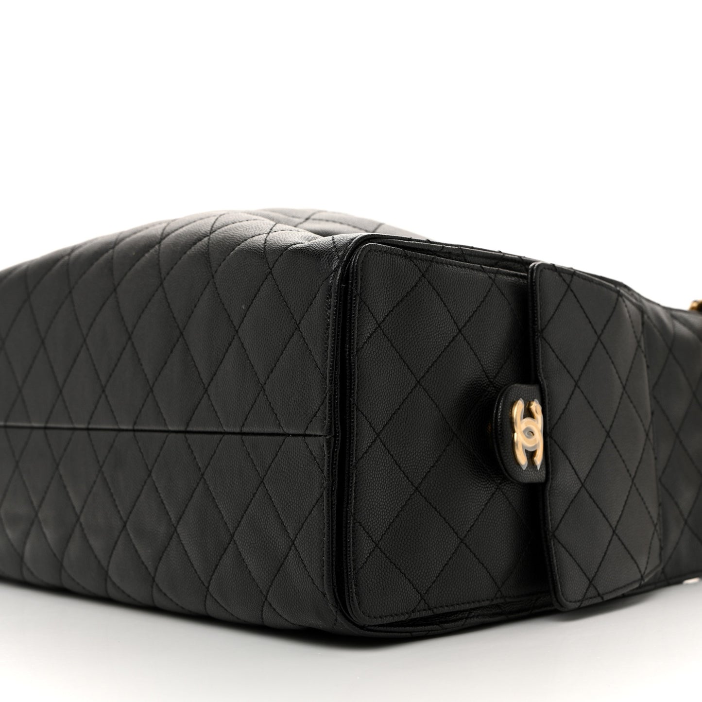 Caviar Quilted Large Chanel 25 Handbag Black