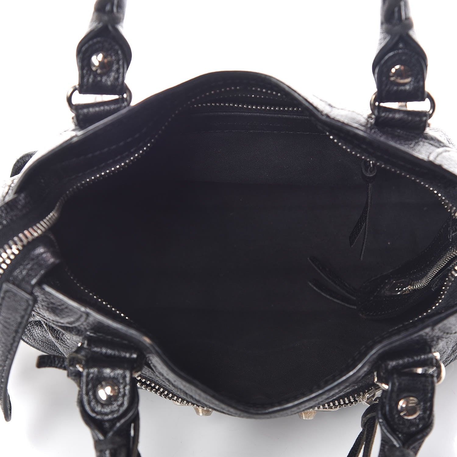 Balenciaga Chevre Silver Metallic Edge Hardware Mini City Black 5 of 18