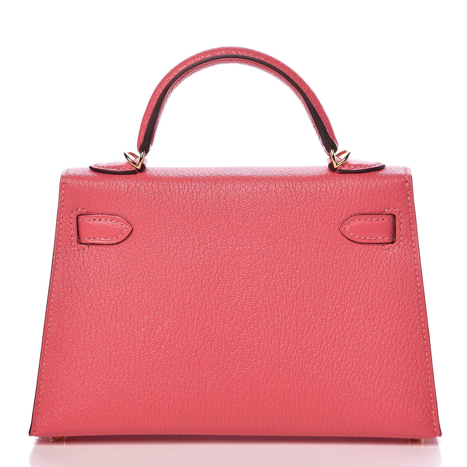 Hermes Chevre Mysore Mini Kelly Sellier 20 Rose Lipstick 4 of 31
