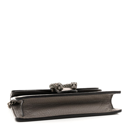 Gucci Dollar Calfskin Crystal Super Mini Dionysus Shoulder Bag Dusty Grey Black Diamond 4 of 16