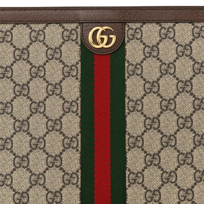Gucci GG Supreme Monogram Web Ophidia Pouch Brown 8 of 10