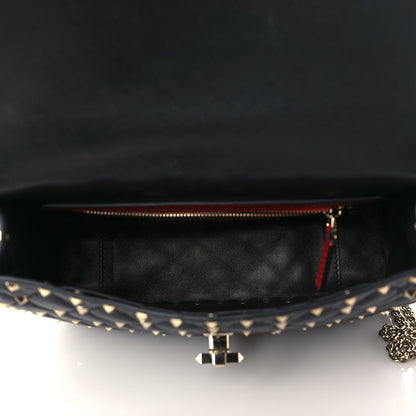 Valentino Garavani Lambskin Medium Rockstud Spike Shoulder Bag Black 5 of 6