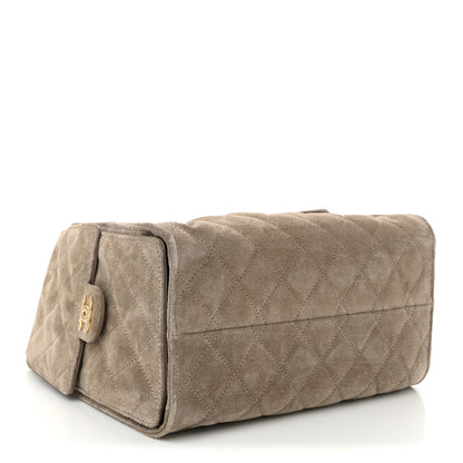 Chanel Suede Quilted Small Chanel 25 Handbag Dark Grey 4 of 10