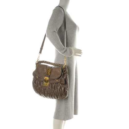 Miu Miu Nappa Matelasse Coffer Hobo Fumo 2 of 8