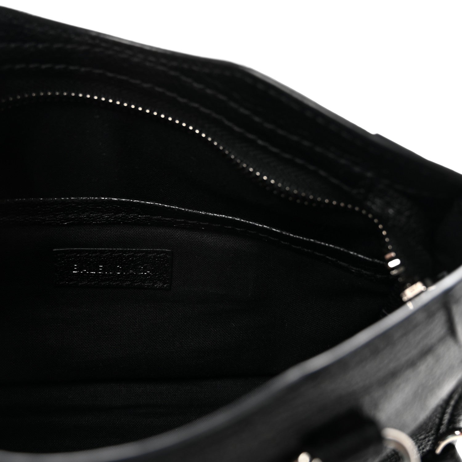 Balenciaga Chevre Silver Metallic Edge Hardware Nano City Black 7 of 10