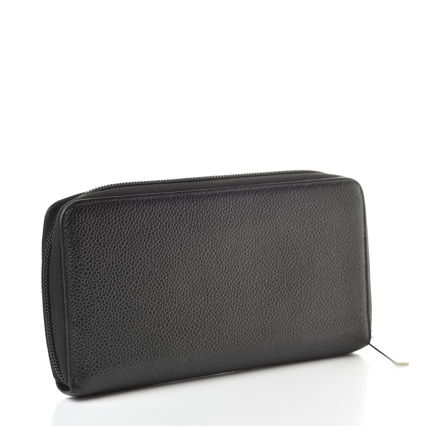 Caviar Large Timeless CC Zip Around Wallet Black