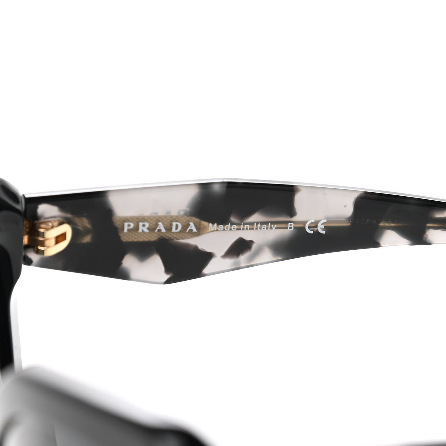 Acetate Sunglasses SPR 16R Black Tortoise Grey