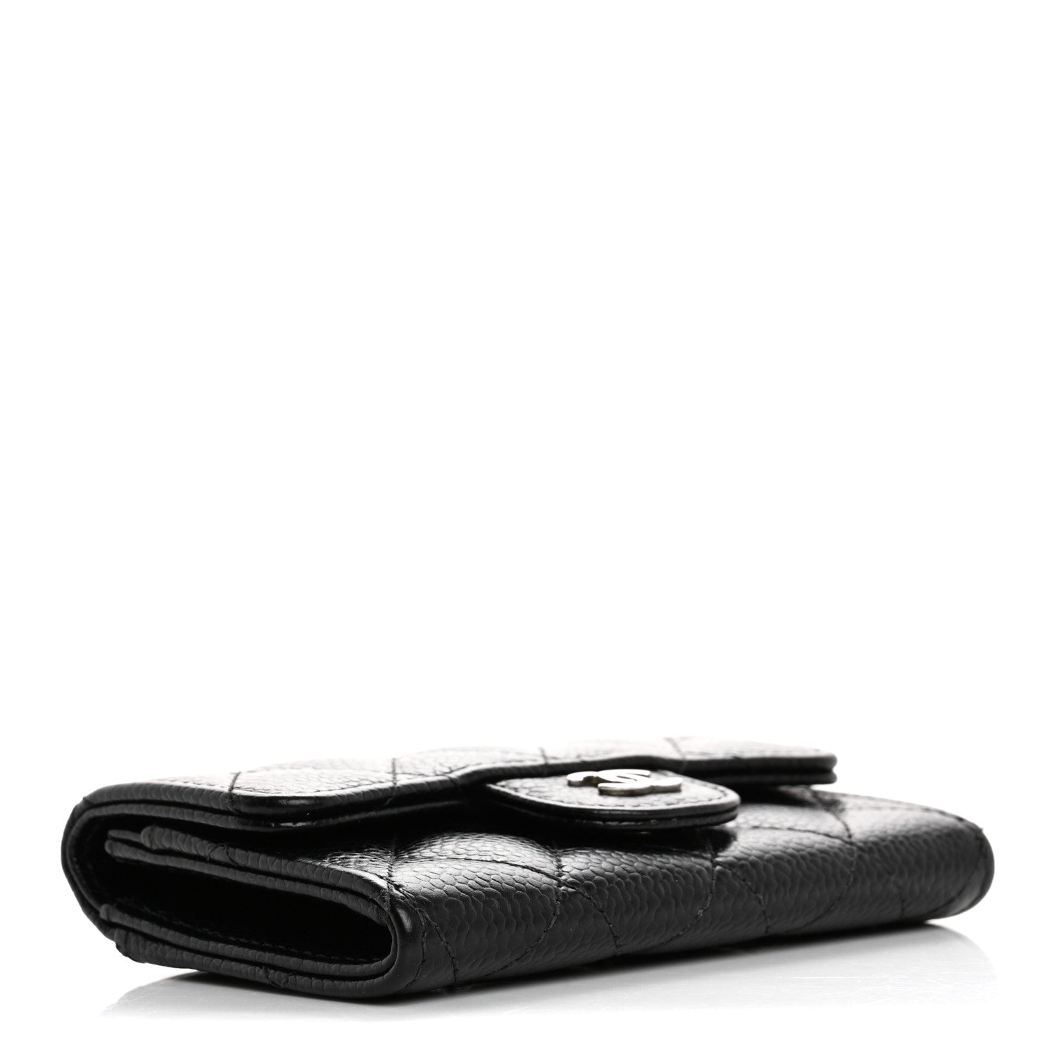 Chanel Caviar Quilted Flap Card Holder Wallet Black 4 of 10
