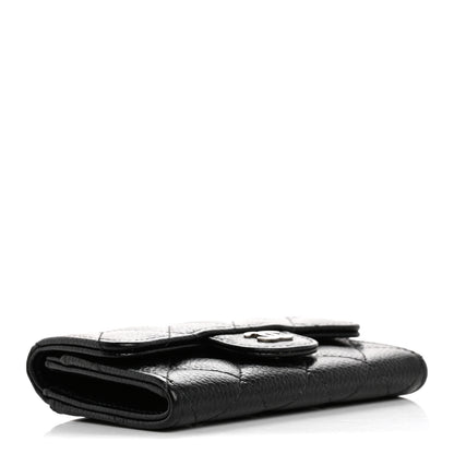 Chanel Caviar Quilted Flap Card Holder Wallet Black 4 of 10