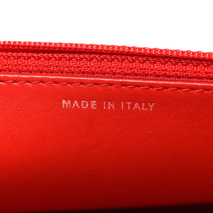 Chanel Lambskin Quilted Diamond CC Wallet On Chain WOC Red 7 of 12
