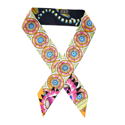 Hermes Silk The Savana Dance Twilly Black Vert Multicolor 1 of 4