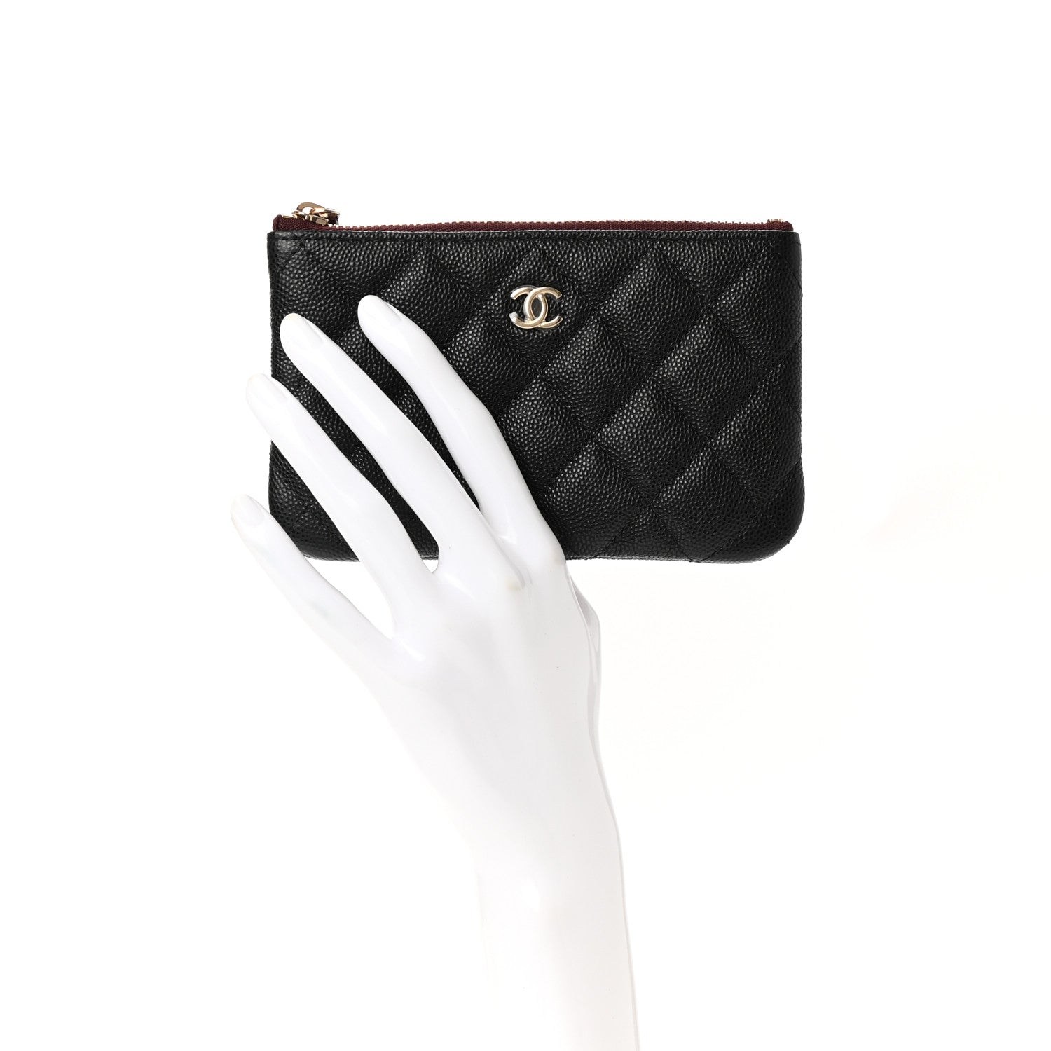 Chanel Caviar Quilted Small Cosmetic Case Black 2 of 8