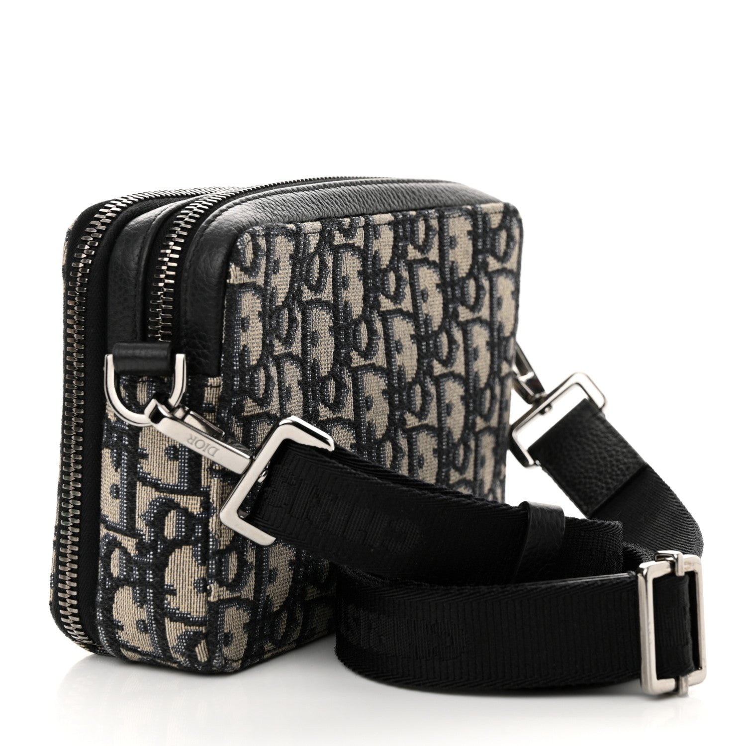 Christian Dior X KENNY SCHARF Oblique Canvas Embroidered Patches Crossbody Charcoal 3 of 11