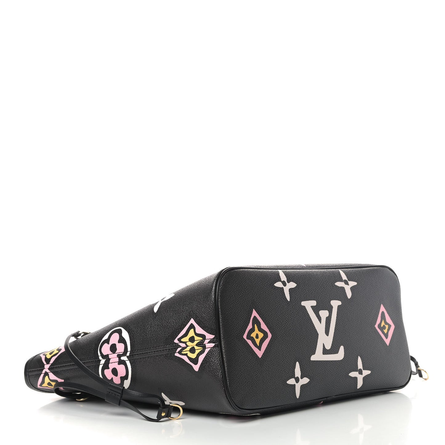 Monogram Giant Wild At Heart Neverfull MM Black