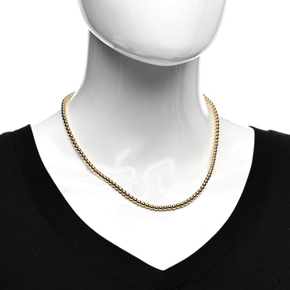 Tiffany 18K Yellow Gold 4mm Bead Necklace 2 of 4