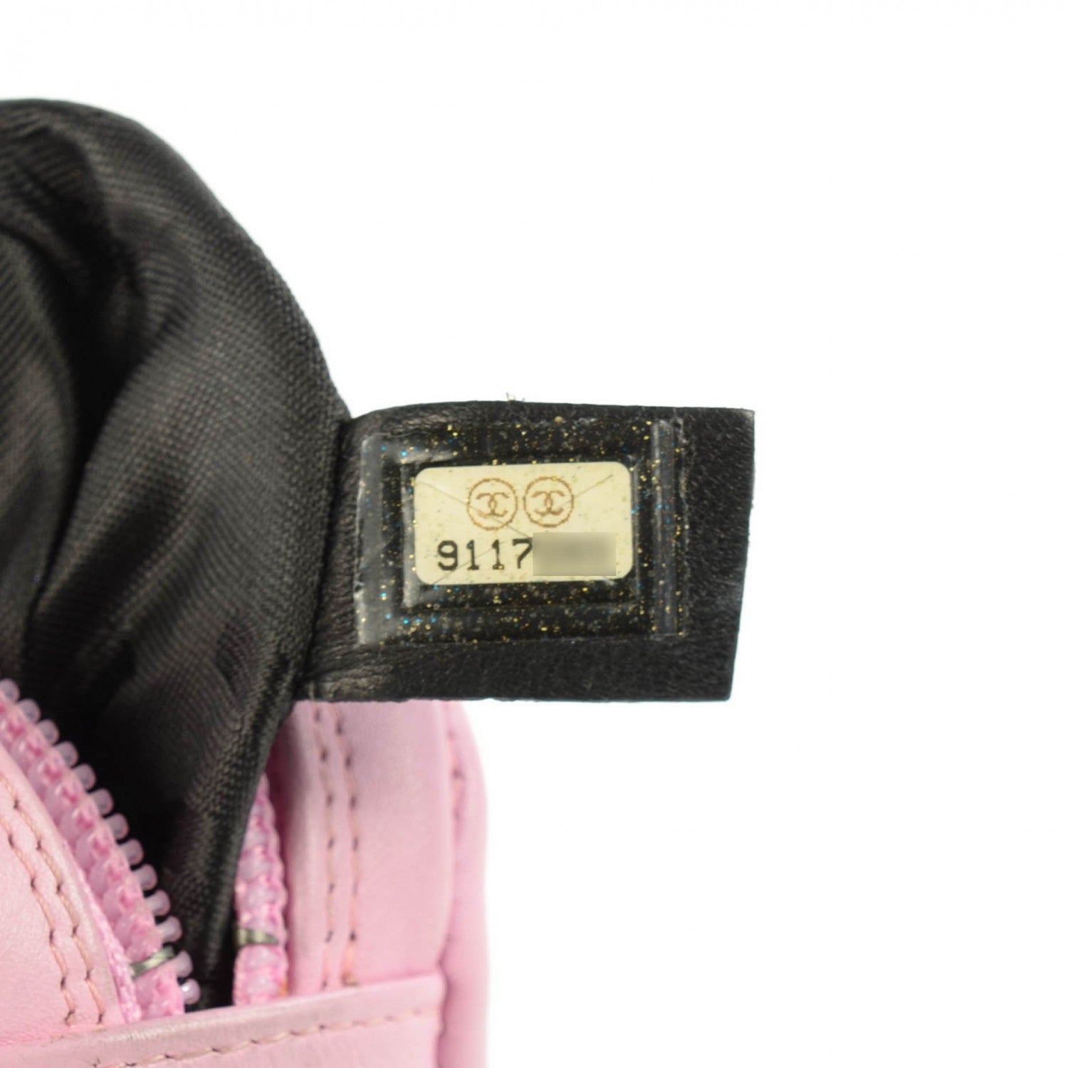 Chanel Calfskin Quilted Cambon Pochette Pink Black 7 of 7