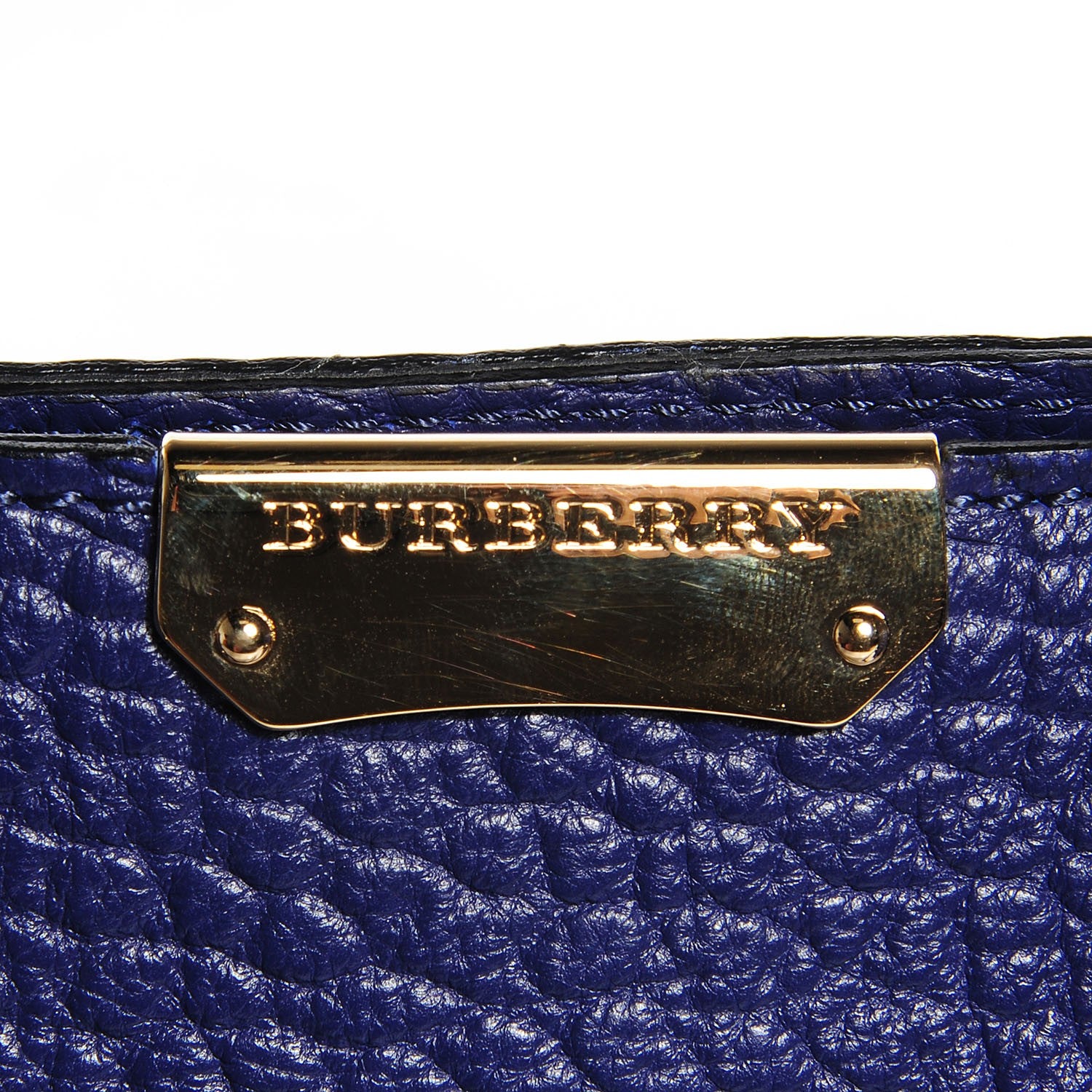Burberry Heritage Grain Medium Woodbury Tote Blue 6 of 9