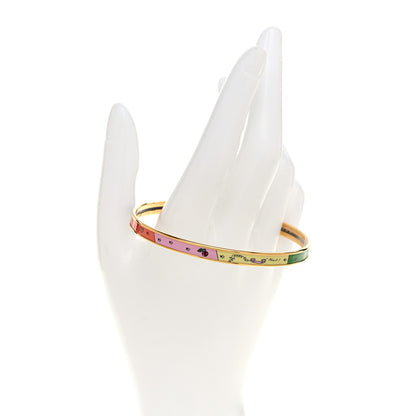 Hermes Enamel Printed Extra Narrow Mystere au 24 Bracelet 70 Casaque 2 of 6