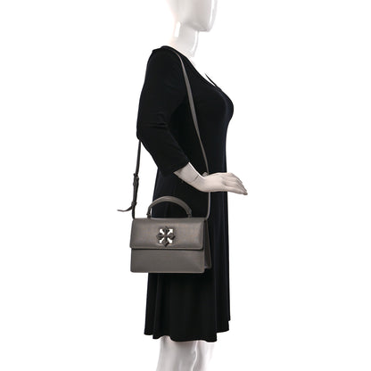 Off-White Saffiano Jitney 1.4 Top Handle Bag Grey 2 of 12