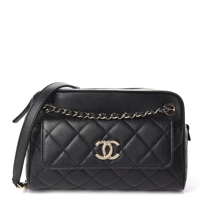 Chanel Caviar Quilted Small In & Out Camera Case Black 1 of 11