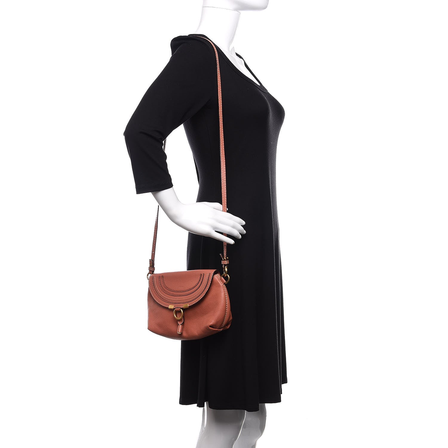 Chloe Calfskin Marcie Pochette Crossbody Bag Coral 2 of 10
