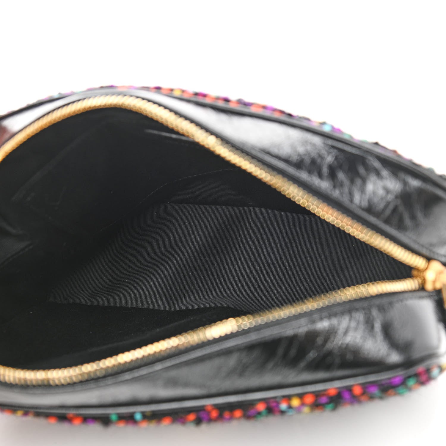 Saint Laurent Tweed Calfskin Monogram Lou Camera Bag Black 5 of 10