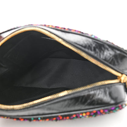 Saint Laurent Tweed Calfskin Monogram Lou Camera Bag Black 5 of 10