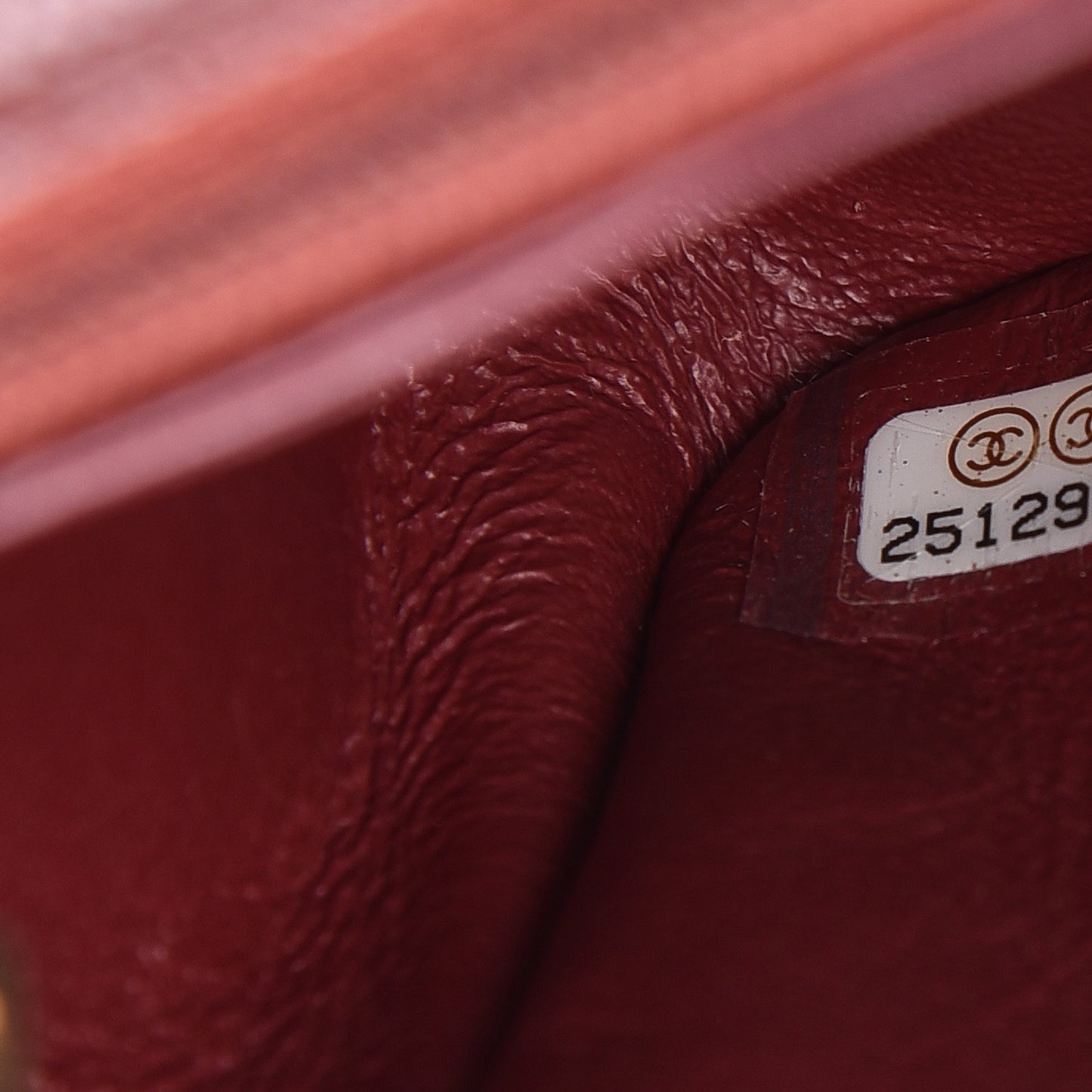 Caviar Quilted Mini Rectangular Flap Burgundy