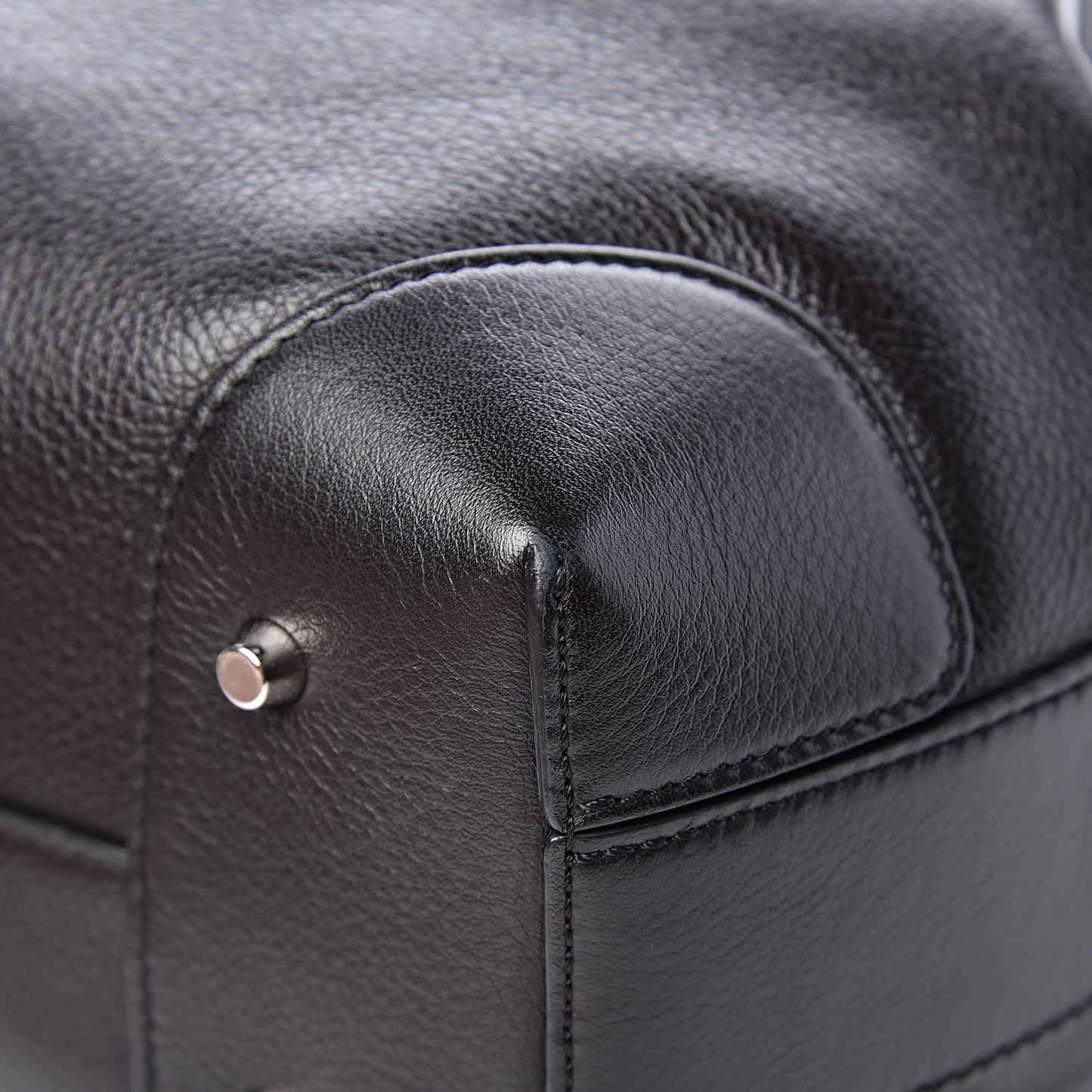 Calfskin Small Lucrezia Drawstring Bucket Bag Black