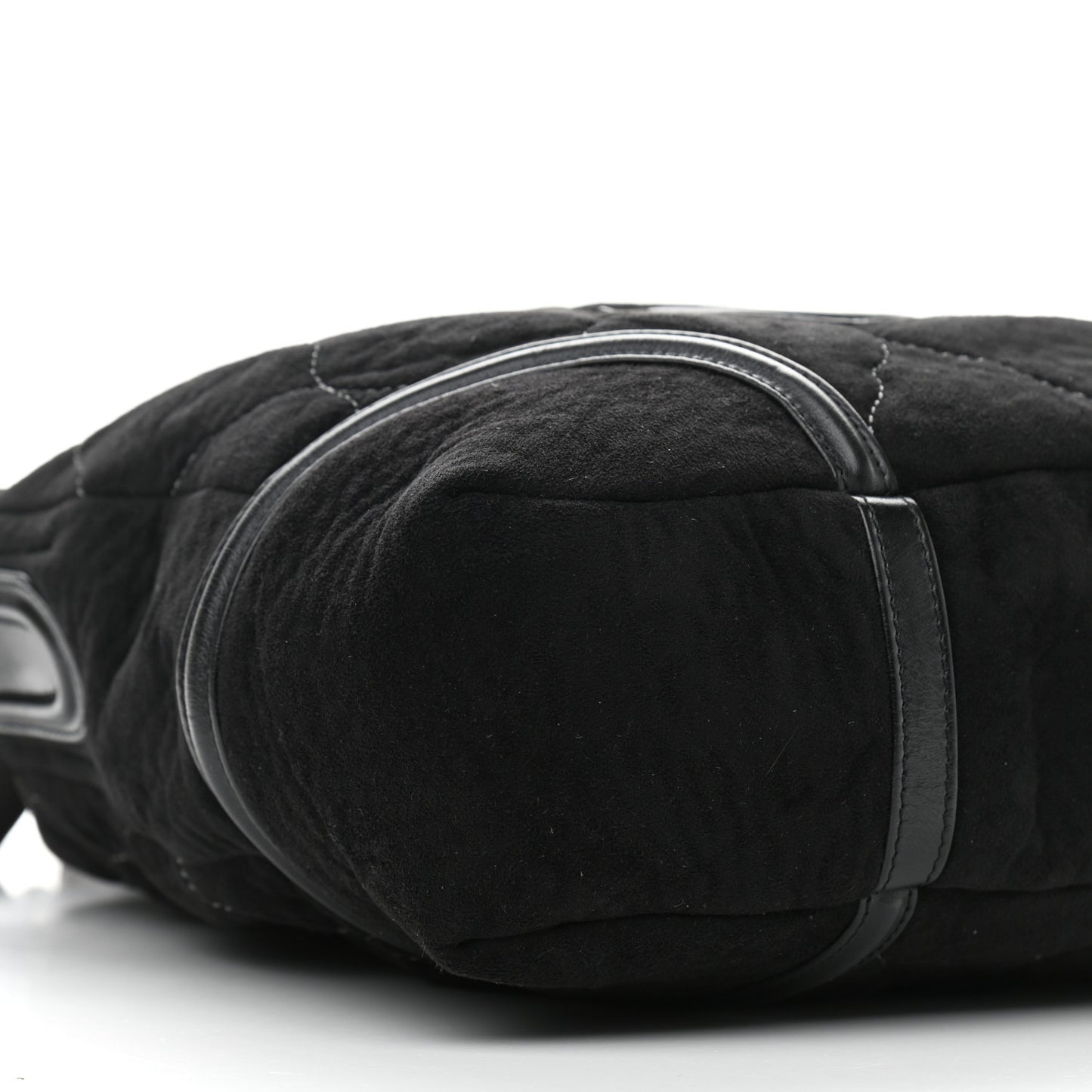 Microsuede Quilted Rodeo Drive Hobo Black