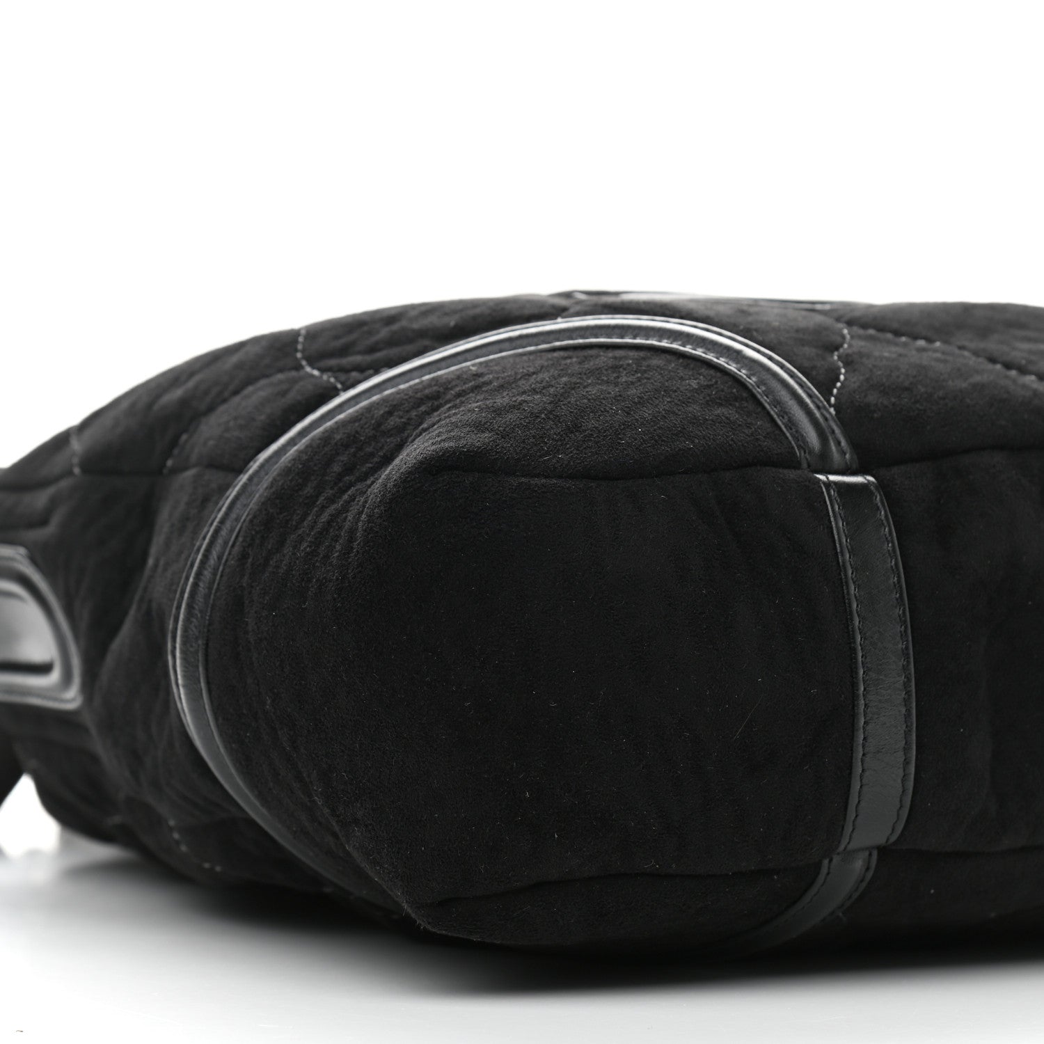 Chanel Microsuede Quilted Rodeo Drive Hobo Black 7 of 9